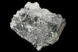 Metallic, Needle-Like Pyrolusite Cystals in Quartz - Morocco #141003-1